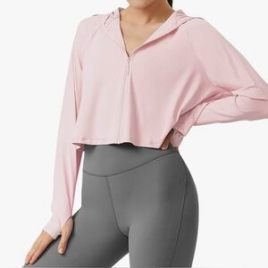 Beneunder pink cropped cooling jacket, medium